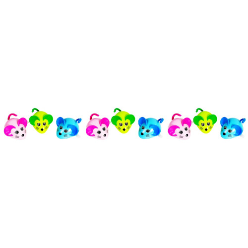 9Pcs Semi Automatic Cat Toy Clockwork Rat Pet Supplies Assorted Colors 2