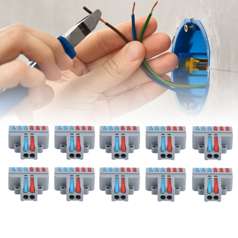 Pack 10 Terminal Blocks 2 Input 6 Output