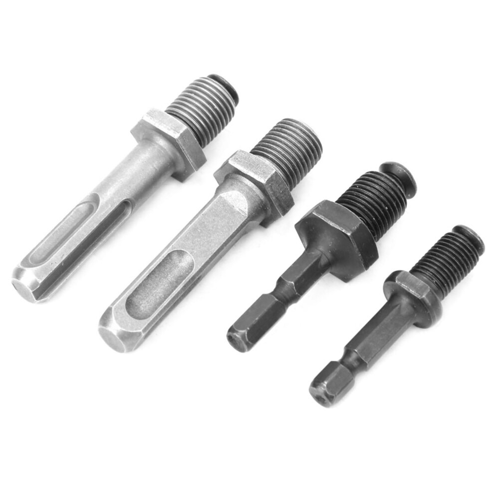 4 Pcs Drill Chuck Connector Square Hex Round Shank