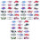 Assorted Flower Stickers Safe Skin Disposable Party Tattoos 2