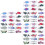 Assorted Flower Stickers Safe Skin Disposable Party Tattoos 5