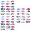 Assorted Flower Stickers Safe Skin Disposable Party Tattoos 6