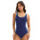 Ladies Sports Triangular Cut Monokini-dark blue light blue M 1
