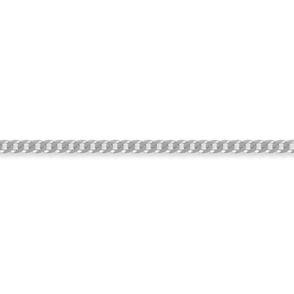 Jewelco London (18) Sterling 3Mm Gauge Curb Chain - Acn006a Silver