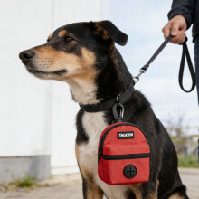 Small Pet Waste Container Outdoor Pet Waste Bag-Rose Red