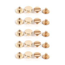 10x Gold Brass Studs 5/6.5/8mm