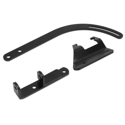 SBC SWP Alternator Bracket Set Black 3pc Steel 2