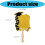 10Pcs Lightweight Two Sided Printed Performances Fan-Yellow 4