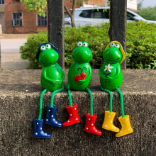 3Pcs Resin Frog Garden Ornaments Set
