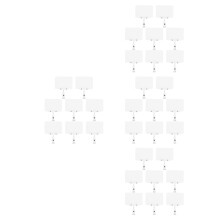 32Sets Wasserdichte Preisschildclips Aus PVC Weiß Für Ladendisplay