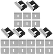 24Pcs Mirror Holder Clips Silver Stainless Steel Glass Fixing Brackets