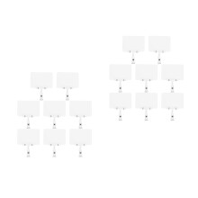 16Sets Weiße PVC Preisdisplay Kartenhalter Mit Drehclip, Wasserdicht