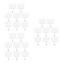 24Sets Drehbarer Preisschild-Clip Aus PVC Und Metall, Weiß,