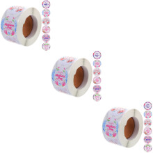 3Rouleaux Stickers Adhésifs Fête Mères Pour Sacs Cadeaux Colorés