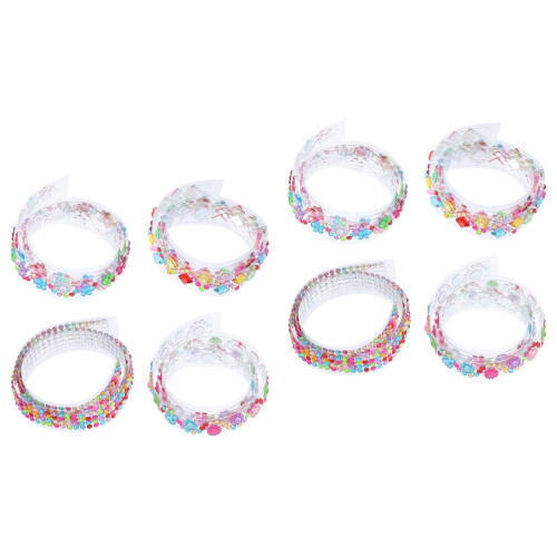 8Rouleaux De Ruban Strass Autocollant Pour Embellissement