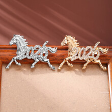 Symbool van paard Zodiacs broche legering 3D elegant-Zilver