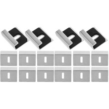 16Pcs Mirror Hanging Kit Silver 304 Stainless Steel Wall Mount Clips