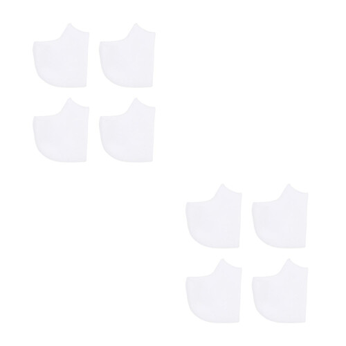 8Pcs Breathable White Heel Guards Soft Sebs Material Anti-Shock Pads