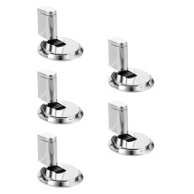 5Pcs Silver Zinc Alloy Door Wedge Stoppers Security Door Stops