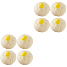 8Pièces Props Photo Buns Blancs Réalistes En PVC Durable