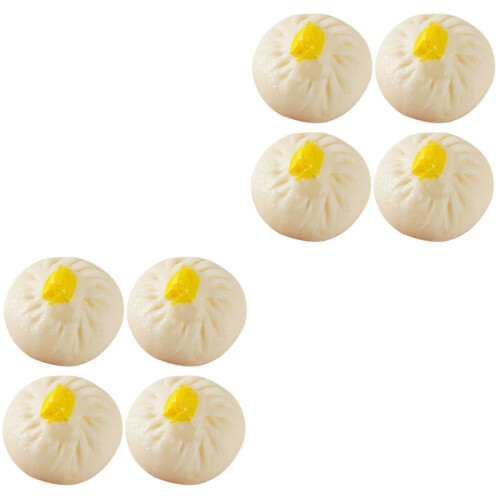 8Pièces Props Photo Buns Blancs Réalistes En PVC Durable