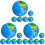 18Pcs Globe Shaped Stress Balls Bulk Educational Squeeze Toys Blue 1