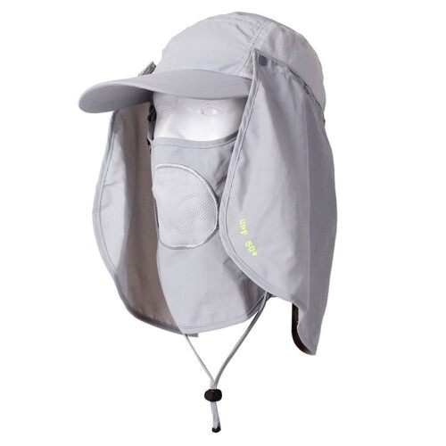 1Casque Outdoor Gris , Coupe-Vent, Protection Uv 50+