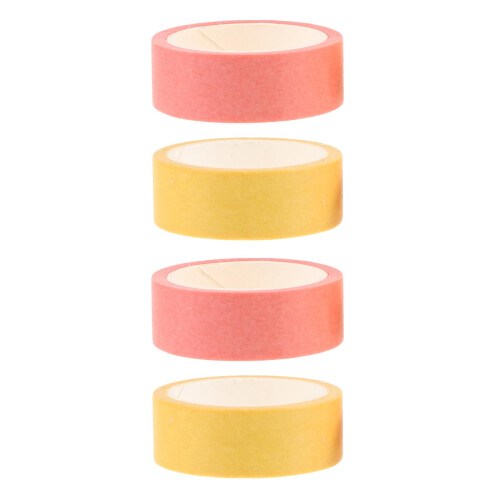 4Rolls Thin Washi Tape Assorted Colors Decorative Scrapbook Craft Tape