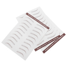 3Sheets Light Brown Eyebrow Decals Waterproof Peel Off 3D Simulation