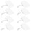 8Set White PVC Merchandise Sign Display Clips for Store Use 1