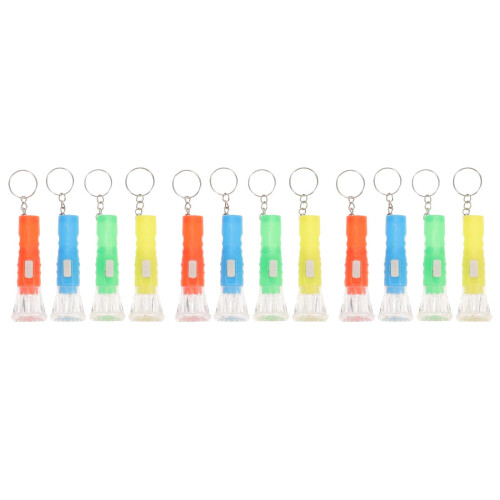 30Pcs Assorted Color Mini Torch Flashlight Keychain Portable