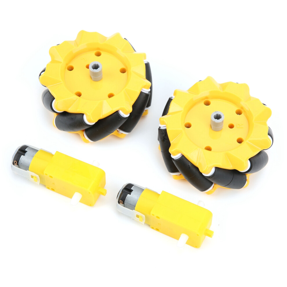 80Mm Mecanum Wheel For Tt Motor Diy Robot Yellow/Black