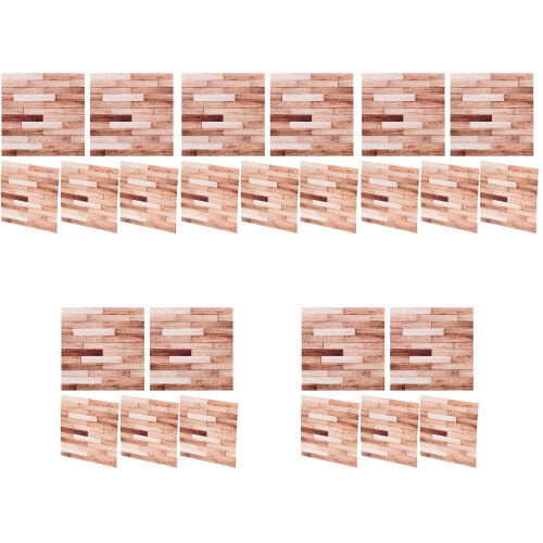 25Pcs Decorative Dollhouse Floor Sheets Self-Adhesive Wood 1