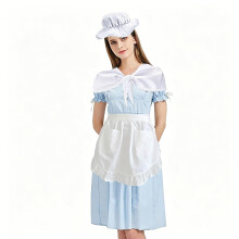 Contemporary Maid Costume Set Comfortable Hat Apron and Shawl
