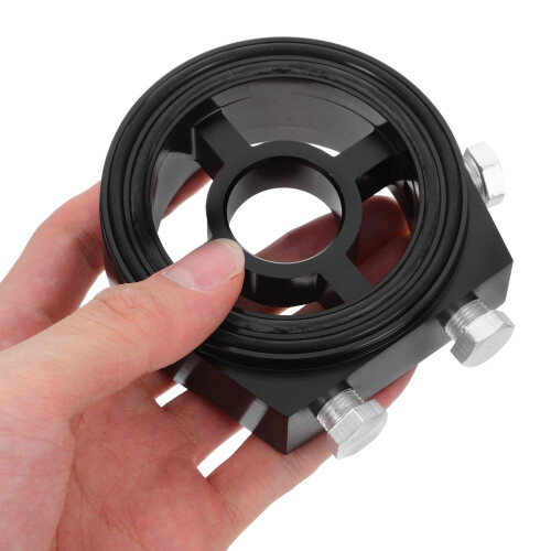Aluminiumlegierung Ölfilter Adapter Schwarz
