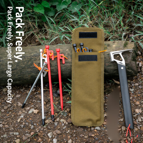 Camping Tent Stakes Organizers Suitable for-Khaki 2