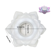 Silicone Mold for DIY Lotuses Figurine Candle Holder for Parties