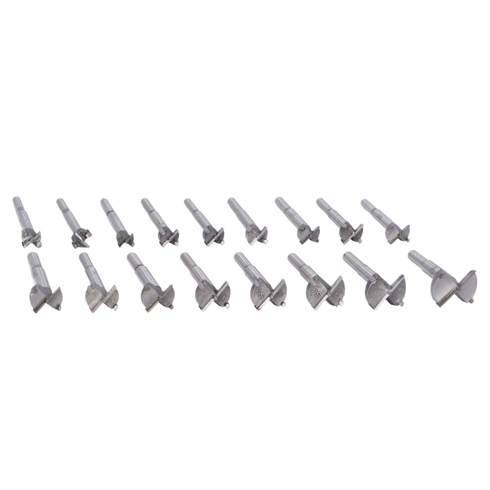 17Pcs Forstner Bits Carbon Steel for Wood 15-40mm
