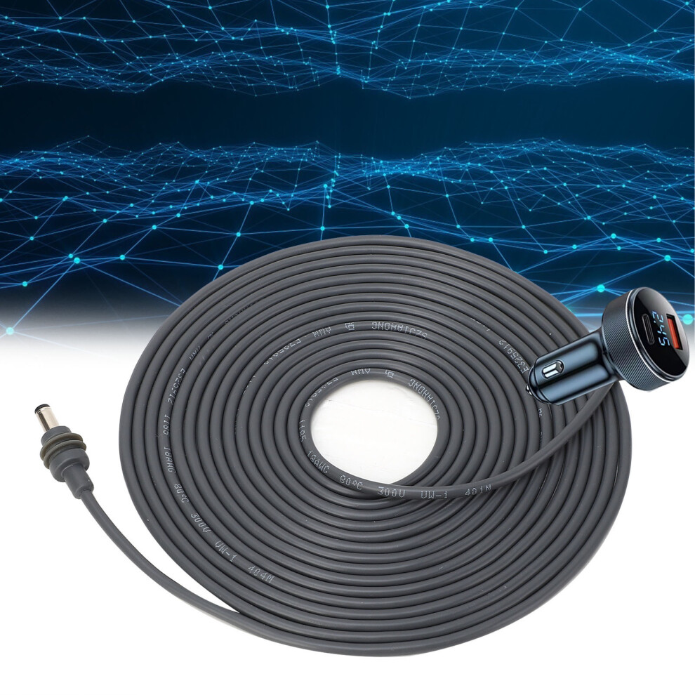 2M 6.5FT DC Cable with Voltage Display 18AWG