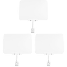 3Pcs Lightweight White Price Tag Rack for Advertising and Storage