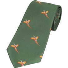 JACK PYKE Countryman Tie Pheasant Green