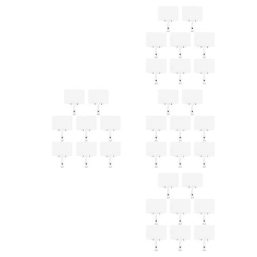 32Sets PVC Retail Price Display Holders White for Supermarkets