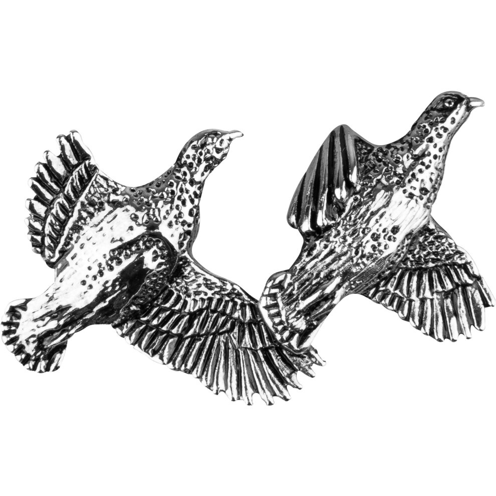 Jack Pyke Pin Badge Countryman Outdoor Shooting Gift Brace Of Partridge Silver