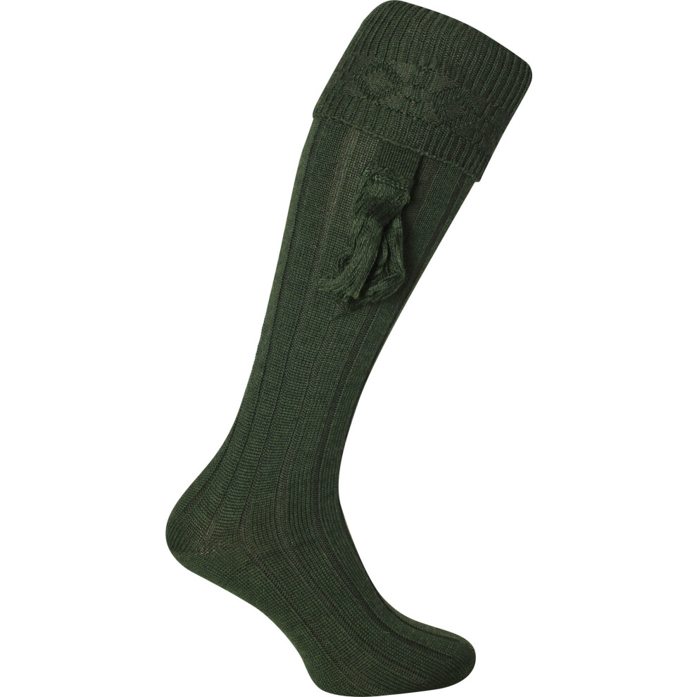 Jack Pyke Pair Of Plain Shooting Socks 8 - 11 Uk Green
