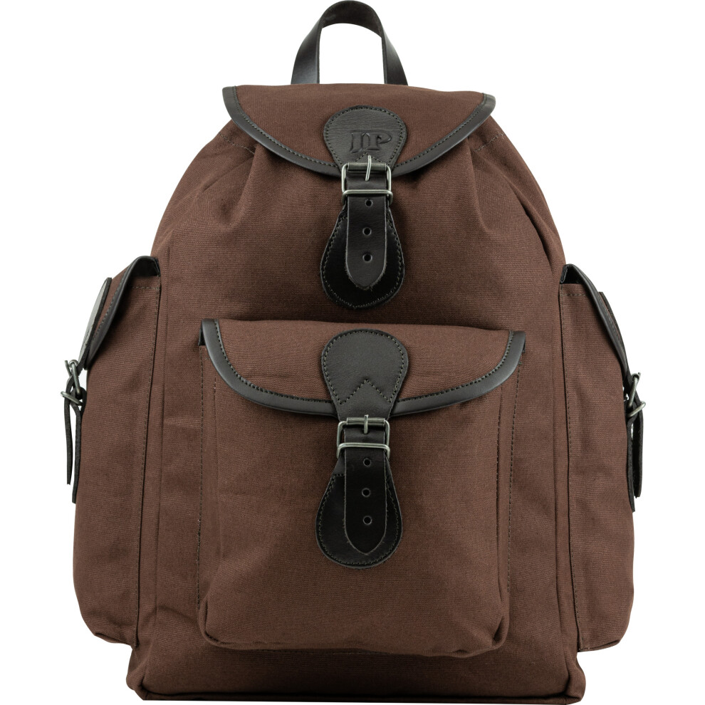Jack Pyke Heavy Cotton Canvas Day Pack Bag Brown