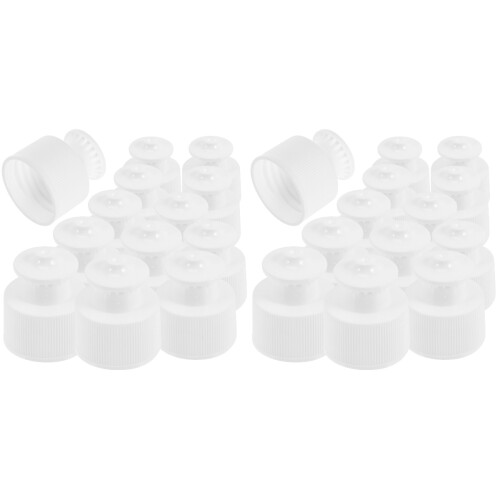 80St Push Pull Schroefdoppen Herbruikbaar Voor Waterfles Transparant