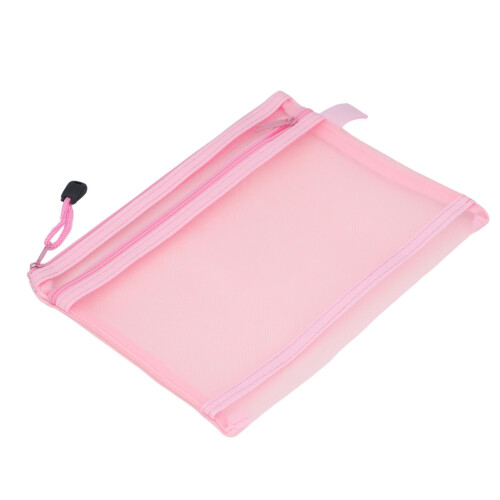 Double Layer Pink Mesh Pouches 10 Pack