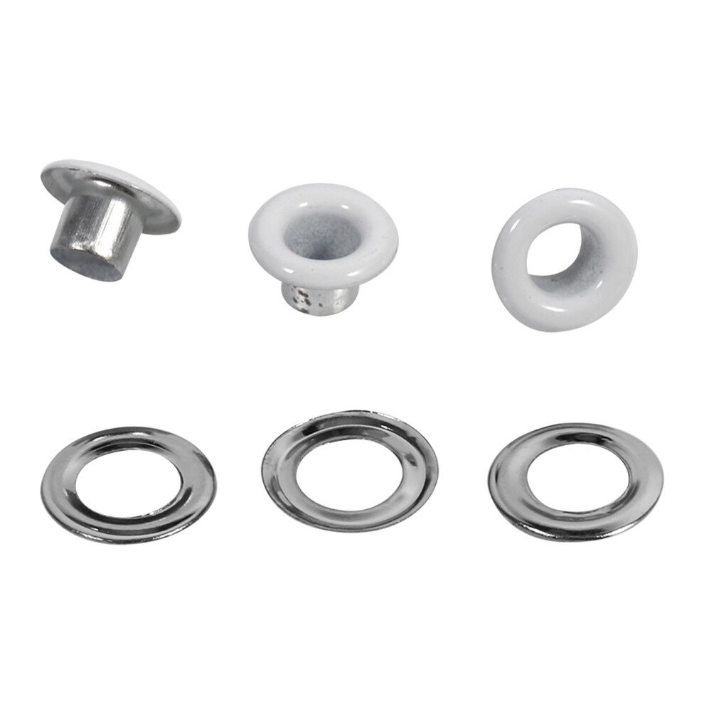 White Eyelets 4Mm 100 Sets For Leather Craft 7444352796755