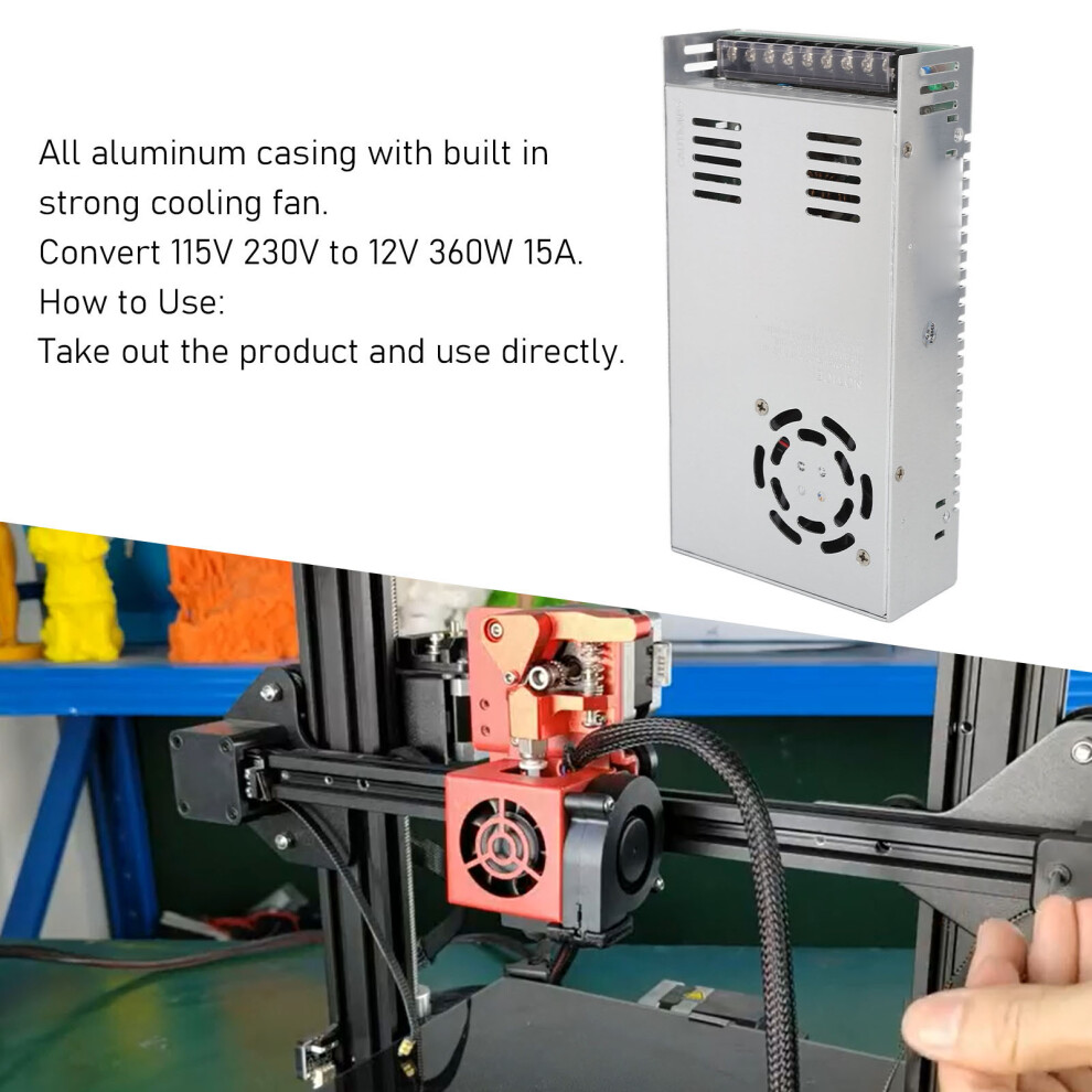 3D Printer Power Supply 360W 115V to 12V