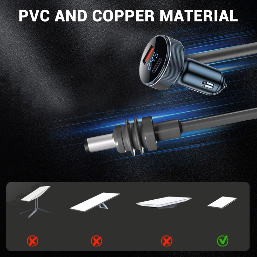 2M 18AWG Waterproof DC Cable Voltage Display